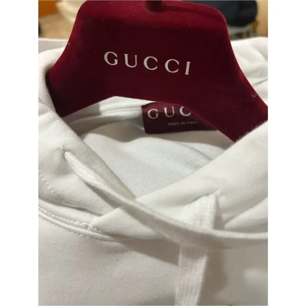 Men's Gucci, embroidered cotton hoodie, size XXL made in Italy